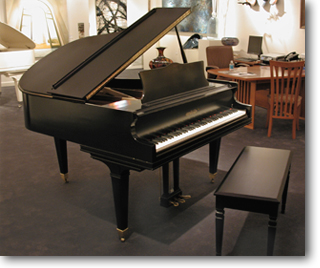 Chickering front full view with bench